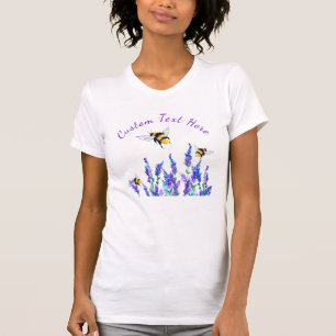 T-shirt des abeilles volantes avec texte personnal