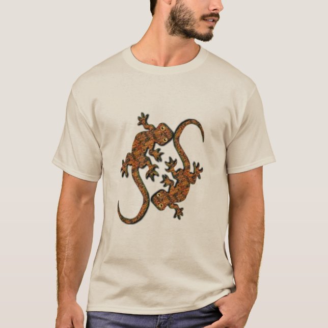 T-shirt des amoureux des animaux de Geckos (Devant)