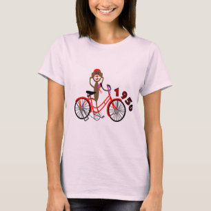 T-shirt % des années 1950 de singe de chaussette de dessi