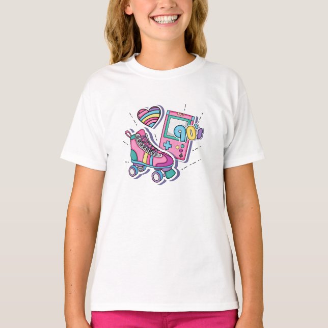 T-shirt des années 90 pour filles (Devant)