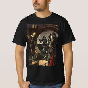 T-shirt Des astronautes de science-fiction vintages sur un