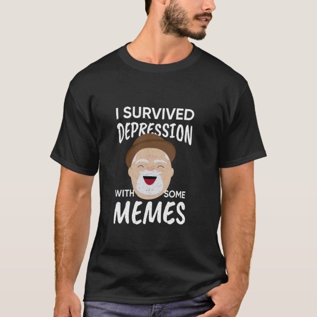 T-shirt Des Blagues Sarcastiques Drôle Survivent La Dépres (Devant)