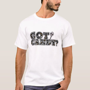 T-shirt Des bonbons ? Crânes noirs et blancs Halloween