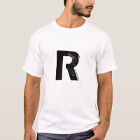 T-Shirt des Buchstaben R
