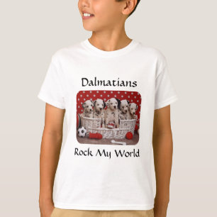 T-shirt Des chiots dalmatiens enracinent mon monde Les enf