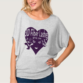 T-shirt Des cils 3D en fibre me donnent des ailes (superpo