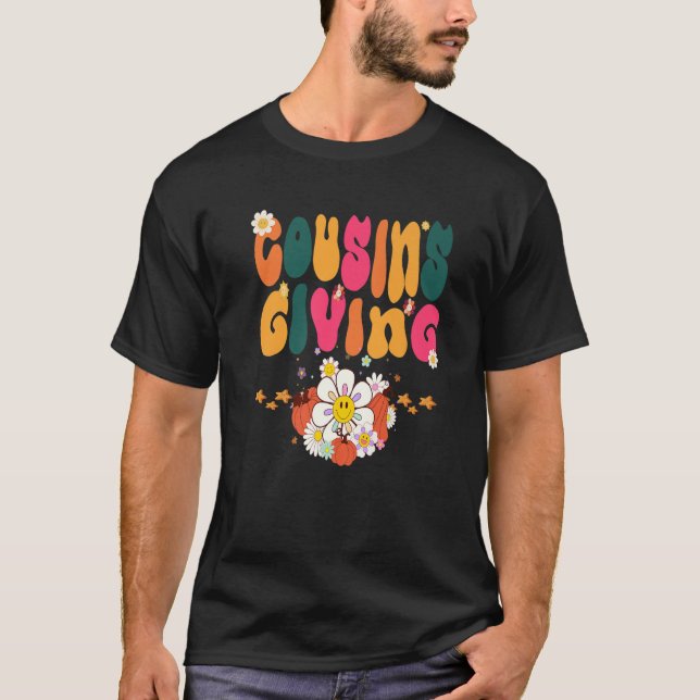 T-shirt Des cousins de Thanksgiving Mignons Citrouille Sup (Devant)