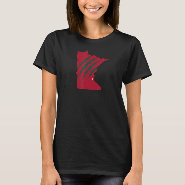 T-shirt Des cratères d'animaux sauvages à travers le Minne (Devant)