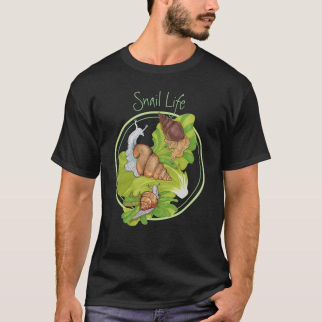 T-shirt Des escargots heureux sur la "vie des escargots" d (Devant)