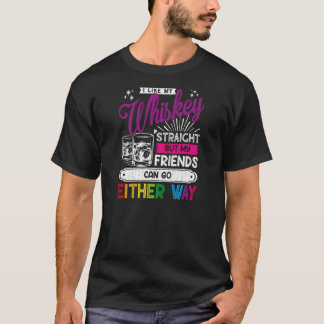 T-shirt Des Femmes Comme Mon Whiskey Droit Lgbtq Lesbians