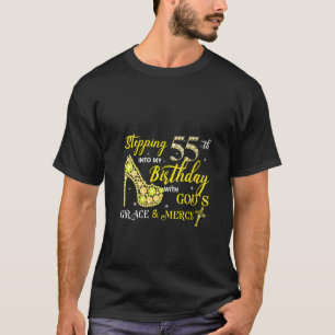 T-shirt Des Femmes Entrent En Mon 55E Anniversaire Avec Le