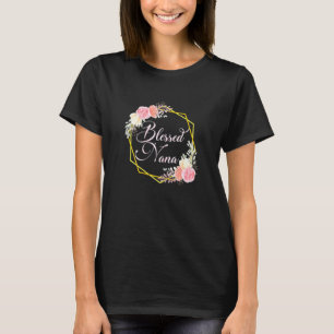 T-shirt Des Femmes Ont Béni Nana Dans Une Guirlande Floral