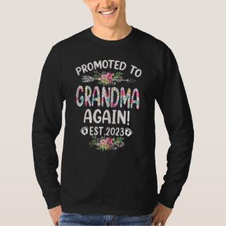 T-shirt Des Femmes Promues À Grand-Mère À Nouveau 2023 Flo