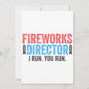 T - Shirt des Feuerwerksdirektors am 4. Juli Shirt Einladung