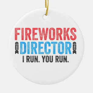 T - Shirt des Feuerwerksdirektors am 4. Juli Shirt Keramik Ornament