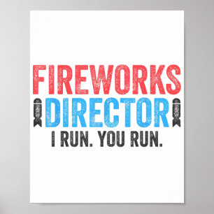 T - Shirt des Feuerwerksdirektors am 4. Juli Shirt Poster