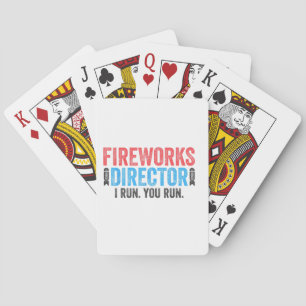 T - Shirt des Feuerwerksdirektors am 4. Juli Shirt Spielkarten