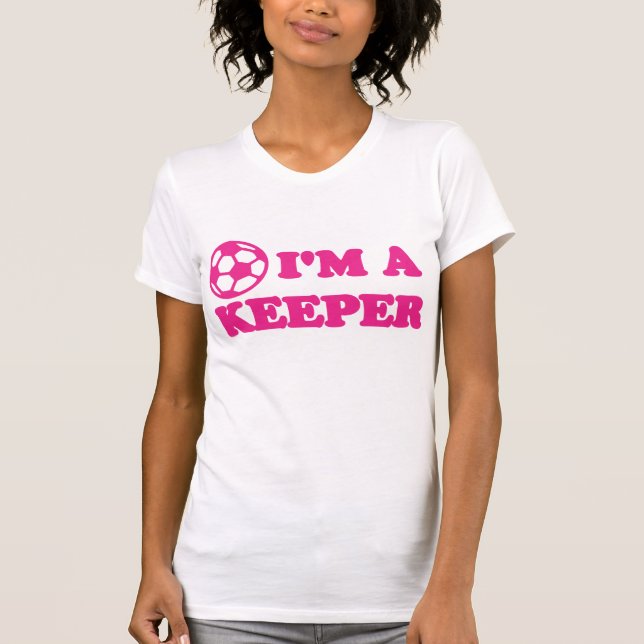 T-shirt Des filles du football "je suis un gardien " (Devant)