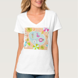 T-shirt Des filles et des garçons du bikini jouant au jeu