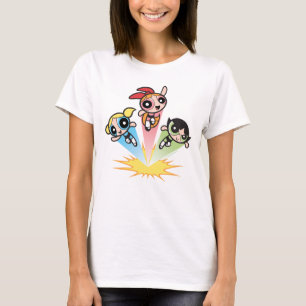 T-shirt Des filles puissantes lancent dans l'air
