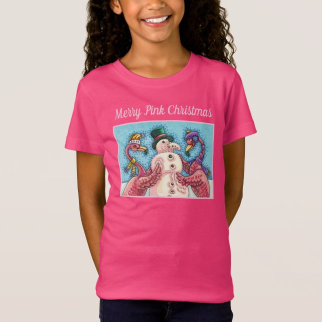 T-Shirt DES FLAMANTS ROSES ROSES FABRIQUENT DE LA NEIGE, D (Devant)
