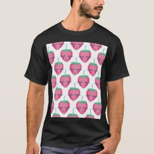 T-shirt Des fraises endormies, mignonnes motifs.