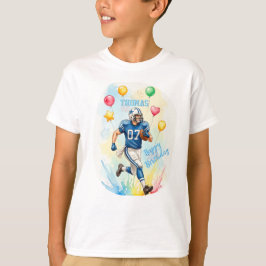 T-Shirt des Fußballspielers, Balloons, Feuerwerk, 