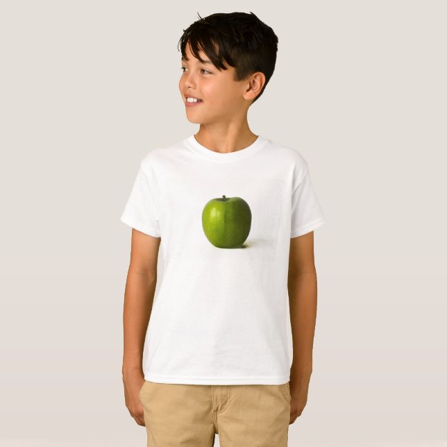 T-shirt des Garçons de pomme verte cn (Devant entier)