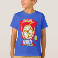 T-Shirt des garçons vainqueurs de football - Médai