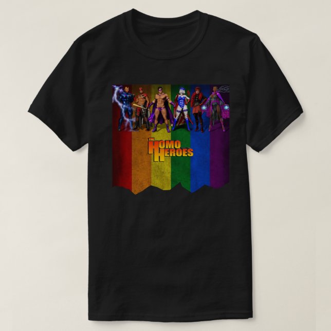 T-shirt des héros Homos (Design devant)