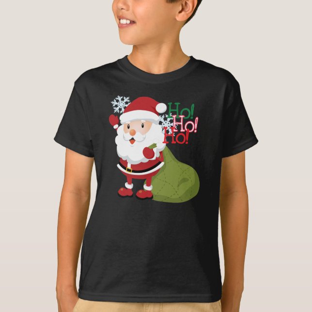 T-shirt des Ho-Ho-Vacances de Père Noël pour des (Devant)