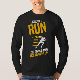 T-shirt Des Hommes Coureurs Je Sais Que Je Coure Comme Un