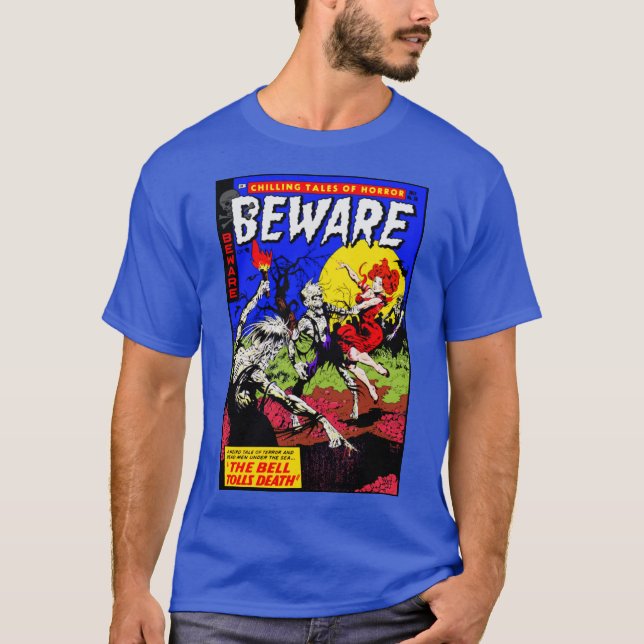 T-Shirt des Horror-Comics BEWARE aus den 1950er Ja (Vorderseite)