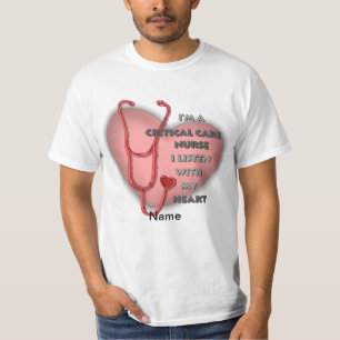 T-shirt des infirmières de soins critiques rouges