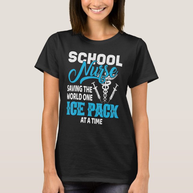 T-shirt Des Infirmières Sauvons Le Monde Un Pack De Glace  (Devant)