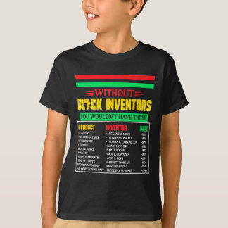 T-shirt Des inventeurs noirs oubliés Mois de l'histoire de
