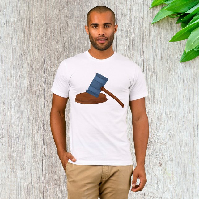 T-Shirt des juges de la Cour Gavel Mens (Créateur téléchargé)