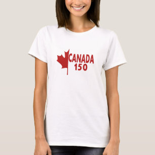 T - Shirt des Kanadas 150 der Frauen (weiß auf
