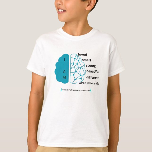 T - Shirt des Kids I Am Tourette-Syndroms (Vorderseite)