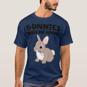 T-shirt Des lapins Me Rendent Heureux Mignonne Lapin De Pâ