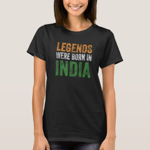 T-shirt Des Légendes Du Drapeau Indien vintage Sont Nées E