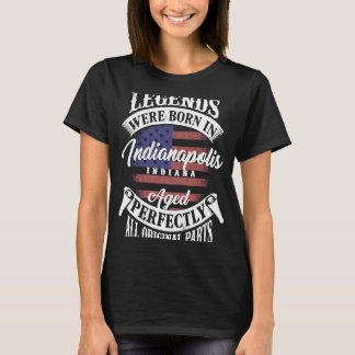 T-shirt Des Légendes Sont Nées À Indianapolis Indiana Vint