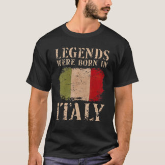 T-shirt Des Légendes vintages Du Drapeau Italien Sont Nées