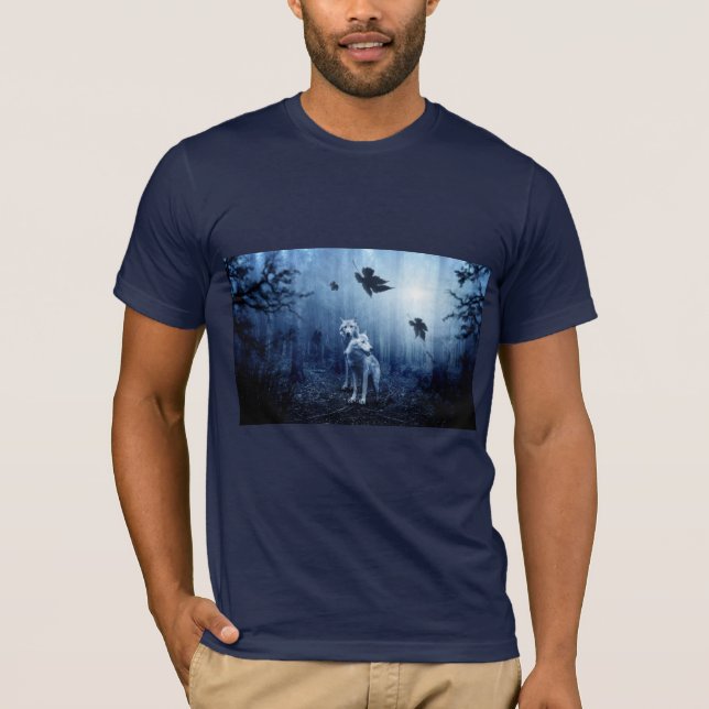 T-shirt des loups dans les bois (Devant)