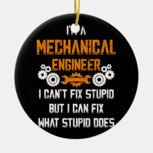 T - Shirt des Maschinenbauingenieurs Ich kann den  Keramik Ornament