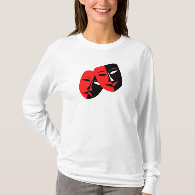 T-shirt Des masques de théâtre comiques et tragiques. (Devant)