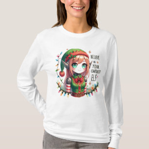 T-shirt Des mèmes de Chatbot de Noël drôles croient en vot