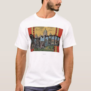 T-shirt Des Moines, Iowa - grandes scènes de lettre