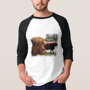 T-shirt ~ des montagnes écossais T de bétail
