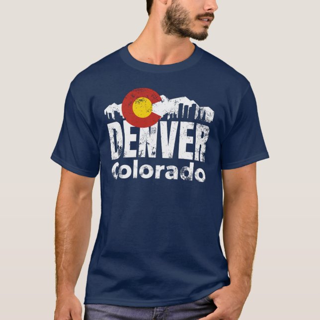 T-shirt des monts Denver Colorado (Devant)